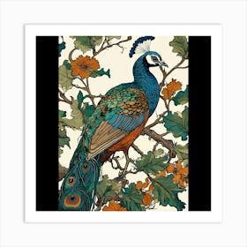 Peacock In A Tree Art Print