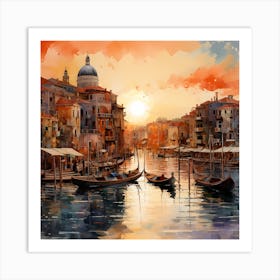 Sun-Kissed Palazzi: Coastal Whispers Art Print