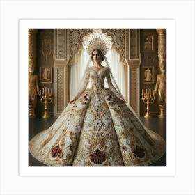 Russian Wedding Dress 1 Art Print