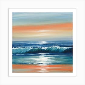 Waves On The Horizon Art Print Art Print Painti(1) Art Print