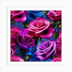 Roses Wallpaper 7 Art Print