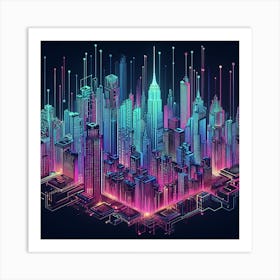 Futuristic Cityscape 38 Art Print