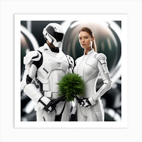 Futuristic Couple 107 Art Print