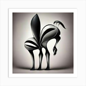 Abstract Horse Sculpture Art Print