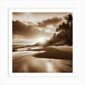 Sunset On The Beach 976 Art Print