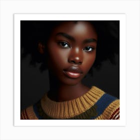 Portrait Of A Black Woman Art Print