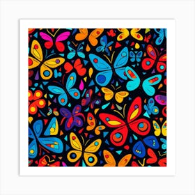 Colorful Butterflies 4 Art Print