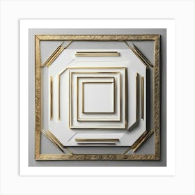 Gold Frame 1 Art Print