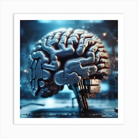 Artificial Intelligence Brain 23 Art Print