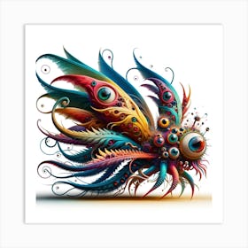 Psychedelic Fish Art Print