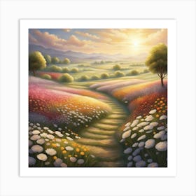 Path In The Meadow Art Print