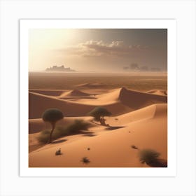 Desert Landscape - Desert Stock Videos & Royalty-Free Footage 26 Art Print