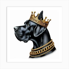 Great Dane With Crown Art Print