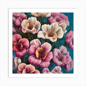 Alstroemeria Flowers 41 Art Print