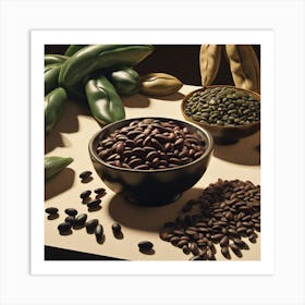 Black Beans 9 Art Print