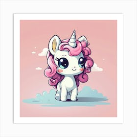 Cute Unicorn 658 Art Print