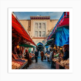 Market In Morocco 1 Art Print