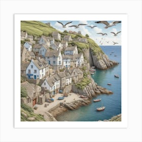 Seagulls art Art Print