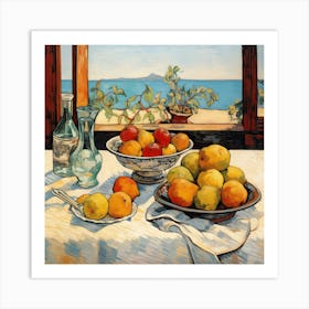 Table With Fruit Art Print