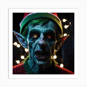 Zombie Elf Art Print