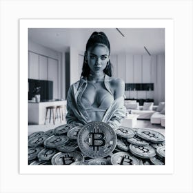 Bitcoin Girl 9 Art Print