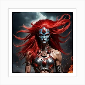 Red Haired Warrior Art Print