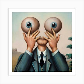 Man With Two Eyes Art Print