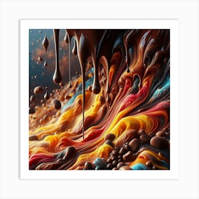 Chocolate Drips Art Print