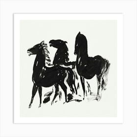 Three Horses Art Print