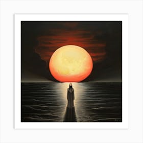 Sun Rises Over The Ocean Art Print