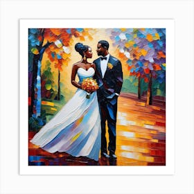 Bride And Groom Art Print