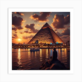 Sunset In Egypt 1 Art Print