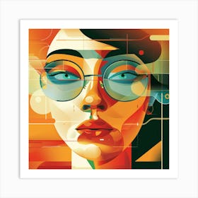 Abstract Portrait Of A Woman 2 Art Print