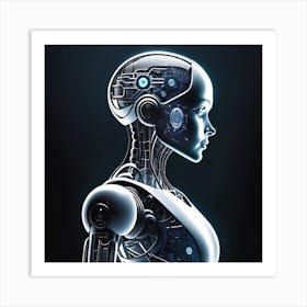 Portrait Of A Robot 43 Art Print