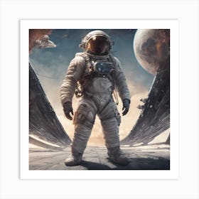 Astronaut In Space Art Print