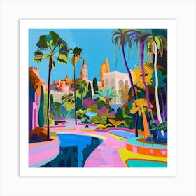 Abstract Park Collection Parc De La Ciutadella Barcelona 1 Art Print