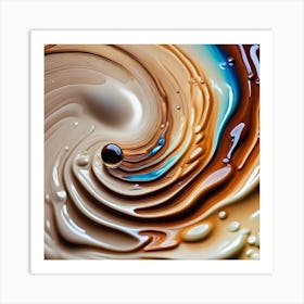 Swirling Liquid Art Print