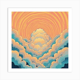 Abstract Clouds 1 Art Print