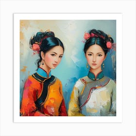 Two Chinese Women Art Print