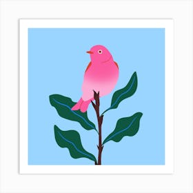 Bird Plant Square Art Print
