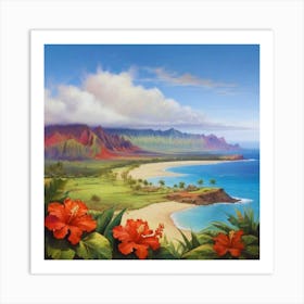 Hawaiian Sunset landscape Art Print