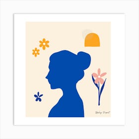 Silhouette Of A Woman Art Print