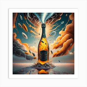 Champagne Bottle 3 Art Print