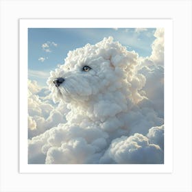 Dog In The Clouds Art Print