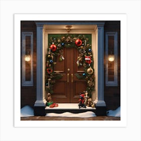 Christmas Door 73 Art Print