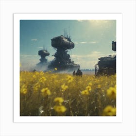 Field Of Yellow Flowers 20 Art Print