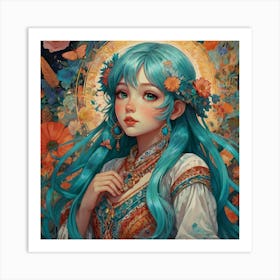 Anime Girl 4 Art Print