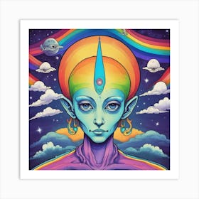 Psychedelic Woman 2 Art Print