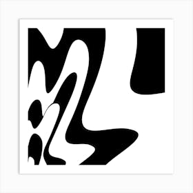 Black And White Abstract Painting Art Print