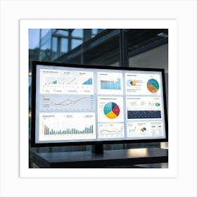 Corporate Dashboard Featuring An Overview Of Performance Indicators Business Analytics And Financi (3) 2 Art Print